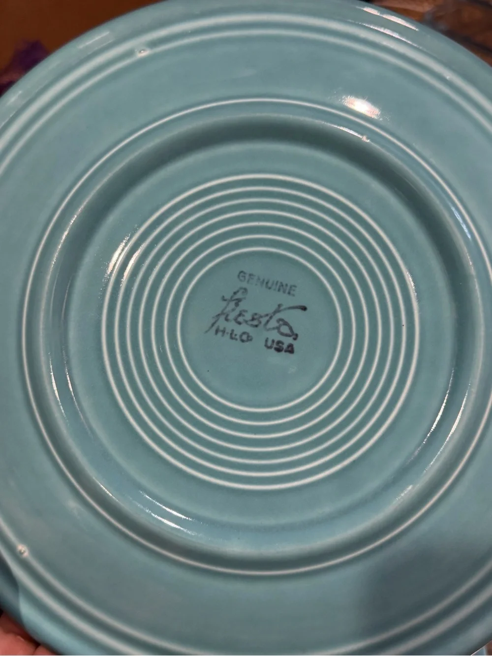 Vintage Fiesta Turquoise Dinner Plates